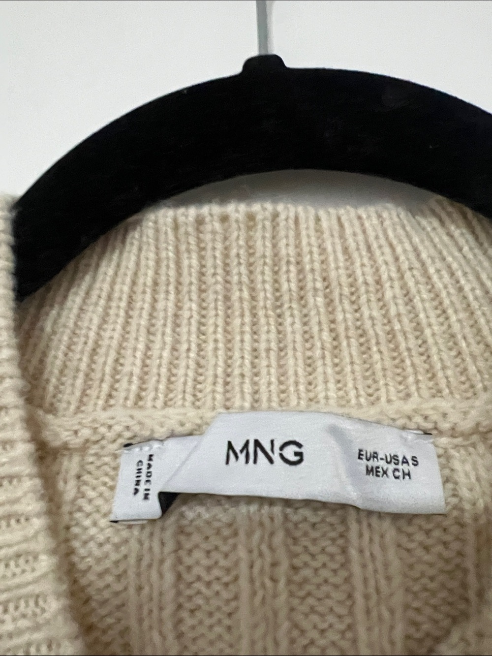 Mango Sleeveless Ribbed Mock Neck Sweater in Beige - Picture 3 of 3
